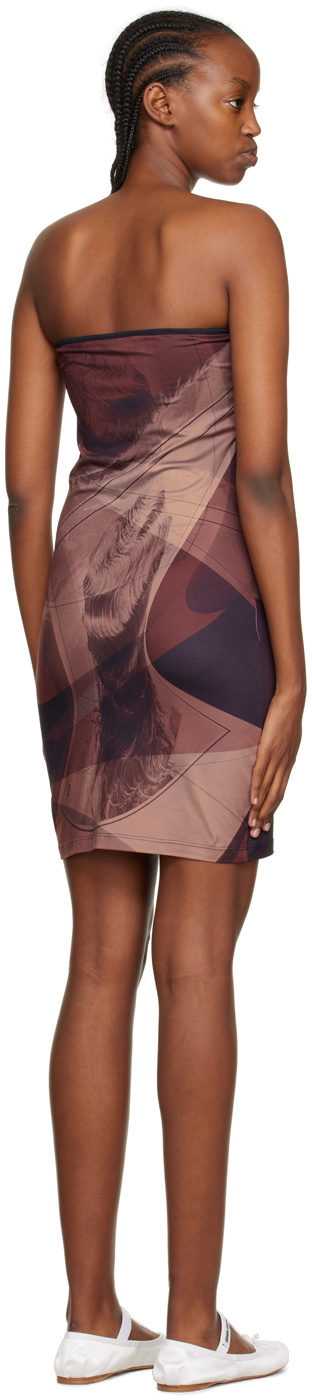 ELLISS Black & Beige Hairbrush Minidress