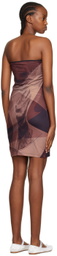 ELLISS Black & Beige Hairbrush Minidress