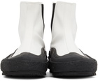 Jil Sander Off-White Canvas High-Top Sneakers