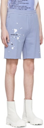 Helmut Lang Blue Cotton Shorts