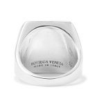 Bottega Veneta - Sterling Silver and Stone Signet Ring - Silver
