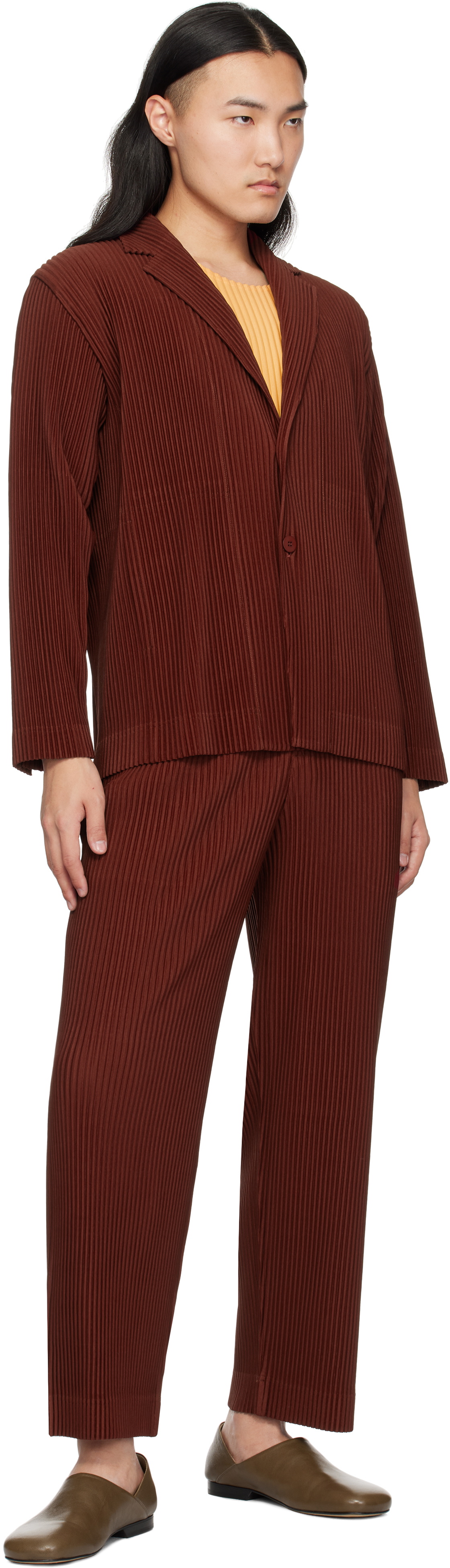HOMME PLISSÉ ISSEY MIYAKE Red Tailored Pleats 2 Blazer Homme