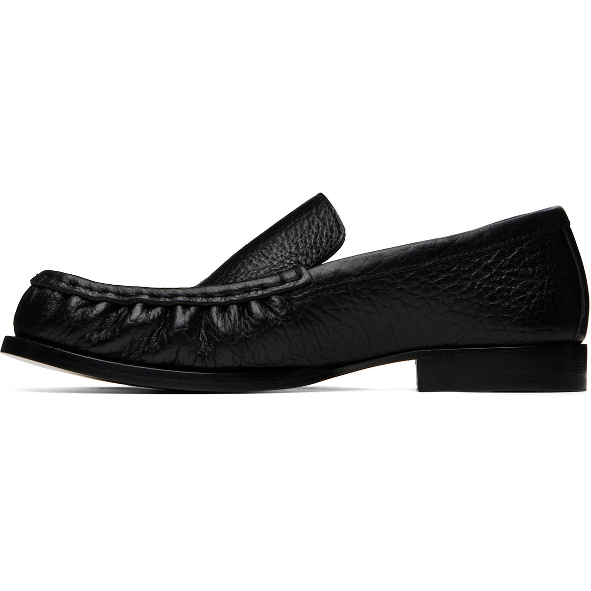 Dries Van Noten Black Leather Loafers