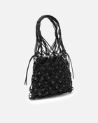 Pinko Evening Handbag With Mesh And Eyelets Limo Black Shiny Nickel