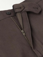 Saman Amel - Straight-Leg Cotton-Blend Trousers - Brown
