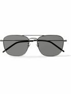 SAINT LAURENT - Square-Frame Silver-Tone Sunglasses