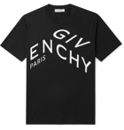 GIVENCHY - Slim-Fit Logo-Embroidered Cotton-Jersey T-Shirt - Black