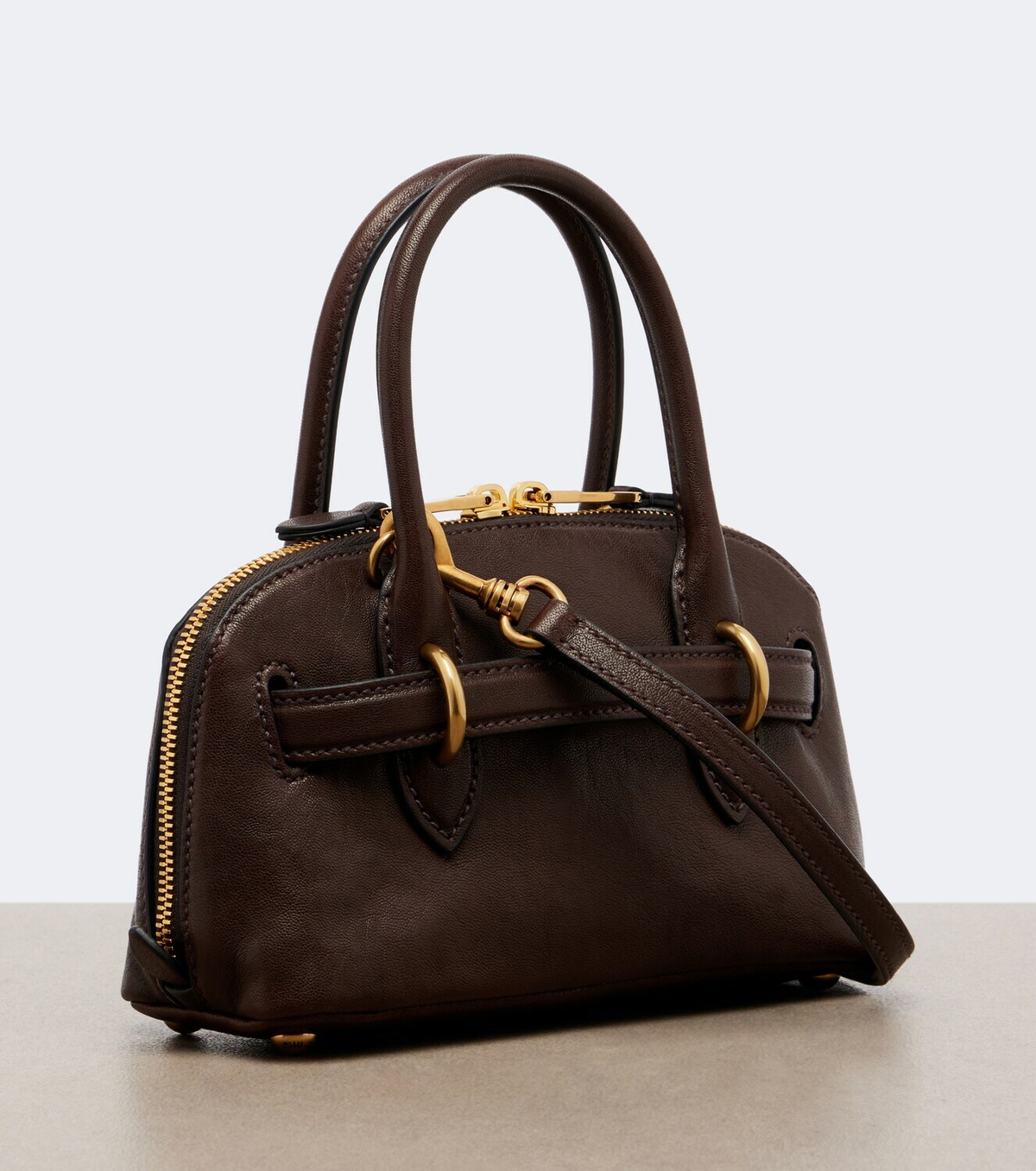 Miu Miu Aventure Mini leather top-handle bag