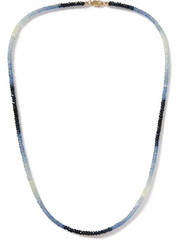 Photo: Roxanne First - Gold Sapphire Beaded Necklace
