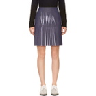 Richard Nicoll Blue Twill Twist Pleat Skirt