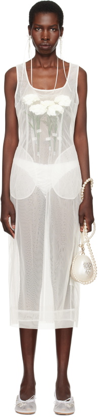 Photo: Simone Rocha SSENSE Exclusive Bridal Capsule Carnation Dart Midi Dress