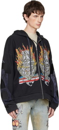 Who Decides War Black Engulfed Memories Zip Up Hoodie