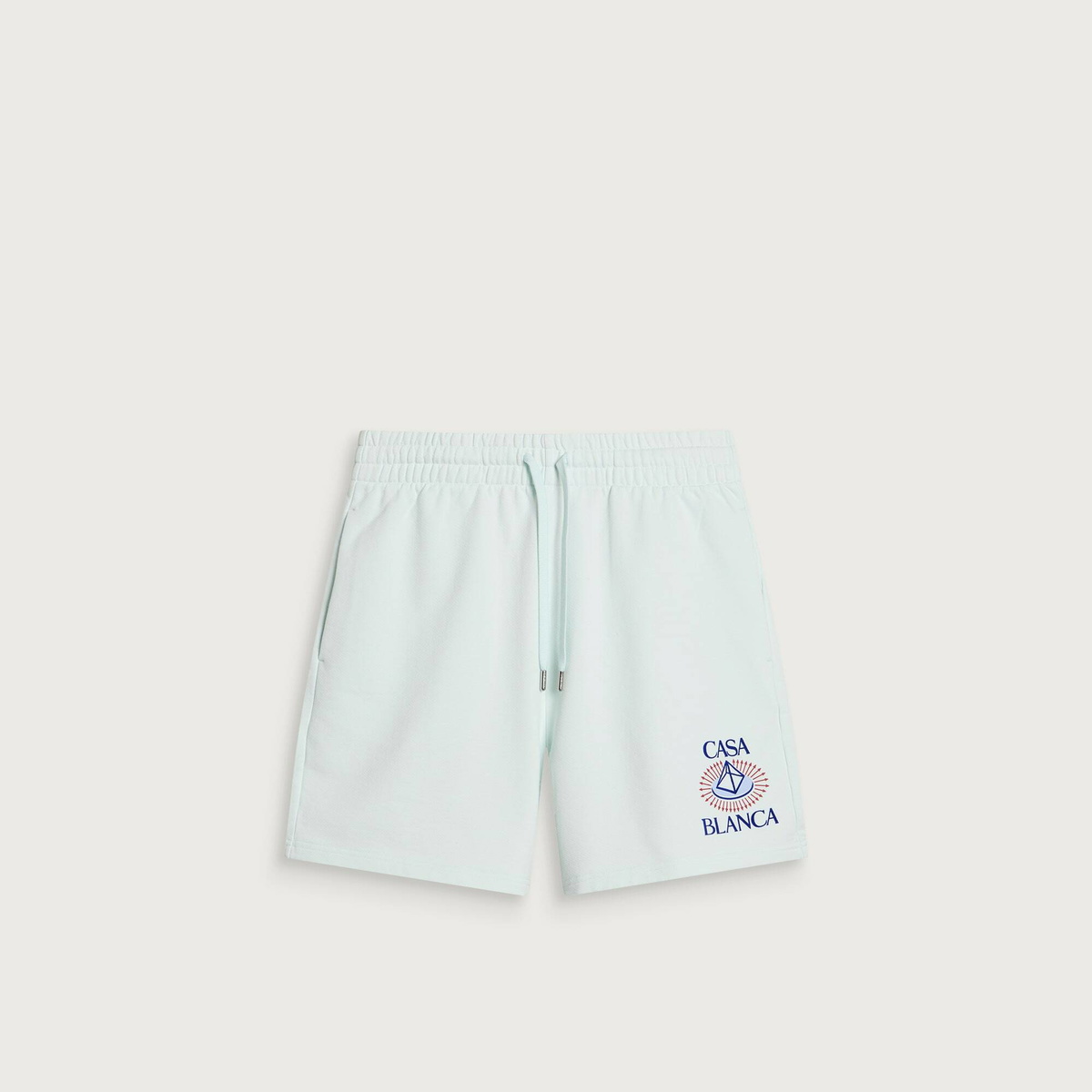 Casablanca Men's Celestial Pyramid Printed Shorts in Ice Blue