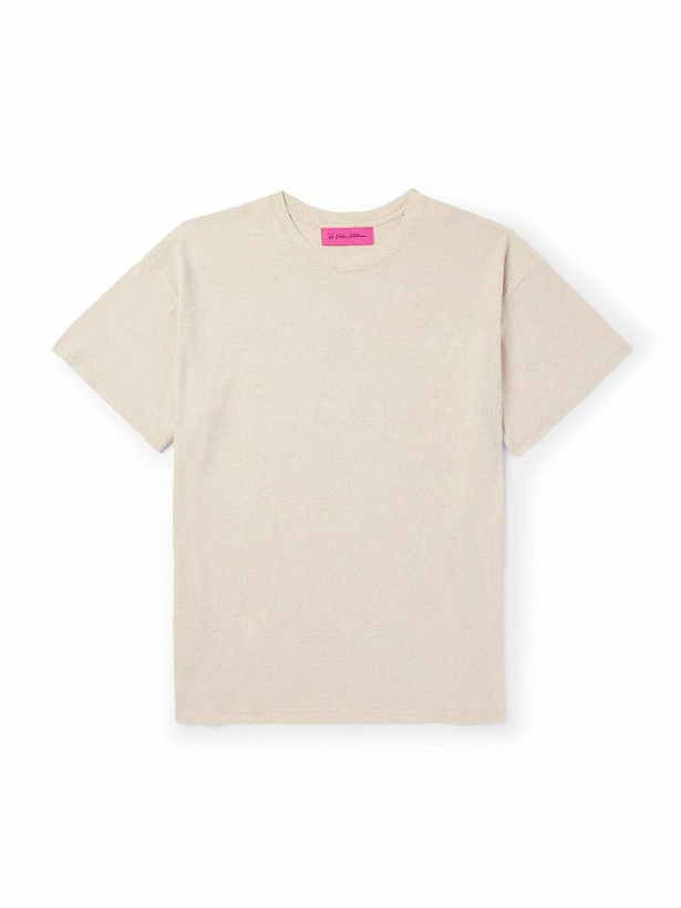 Photo: The Elder Statesman - Printed Cotton and Linen-Blend Jersey T-Shirt - Neutrals