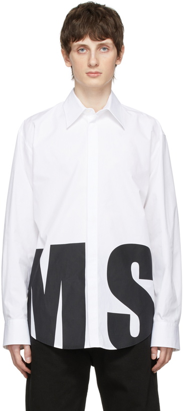 Photo: MSGM White Cotton Shirt