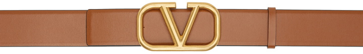 Photo: Valentino Garavani Brown VLogo Belt