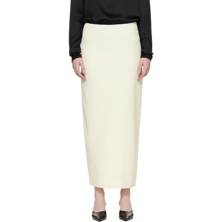 Photo: TOTEME Off-White Light Wool Maxi Skirt