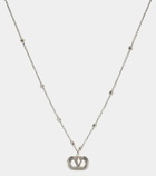 Valentino Ovalette VLogo embellished necklace