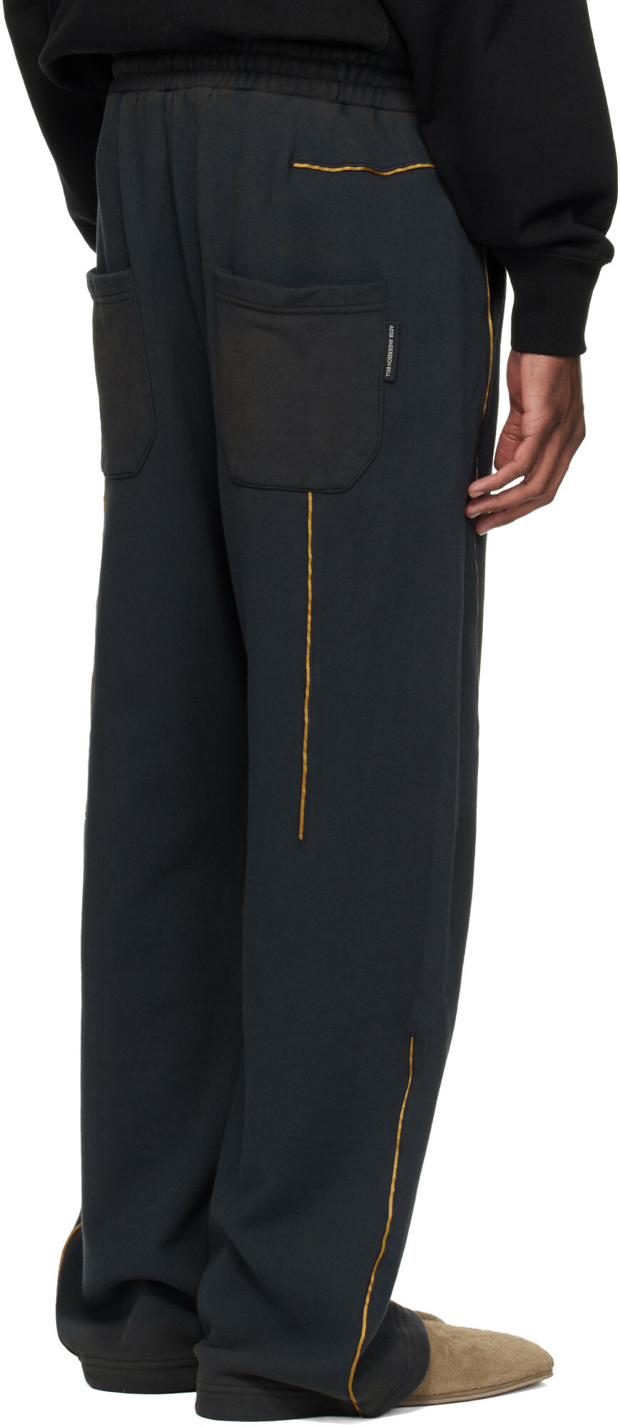 Andersson Bell Navy Piping Line Dyed Sweatpants