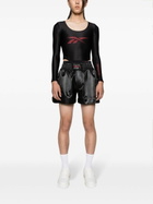 Reebok LTD Black Vector-Print Scoop-Neck Bodysuit