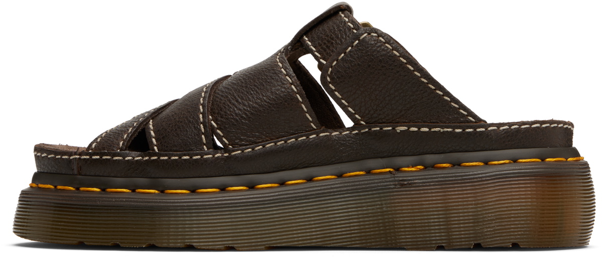 Dr. Martens Brown Maxxy Slide Sandals Dr. Martens