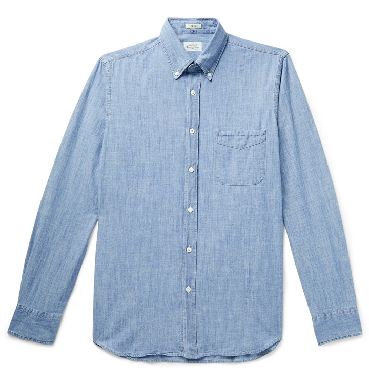 Photo: Hartford - Button-Down Collar Cotton-Chambray Shirt - Blue