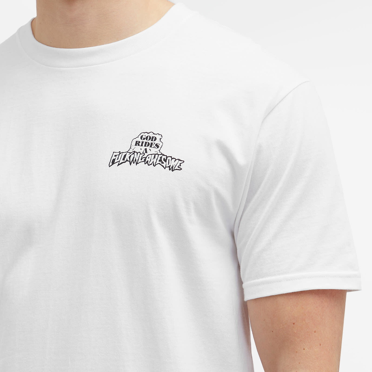 Fucking Awesome Men's God Rides T-Shirt in White