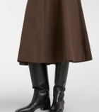 Vince Cotton twill midi skirt