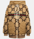 Gucci - Maxi GG wool-blend zip-up hoodie