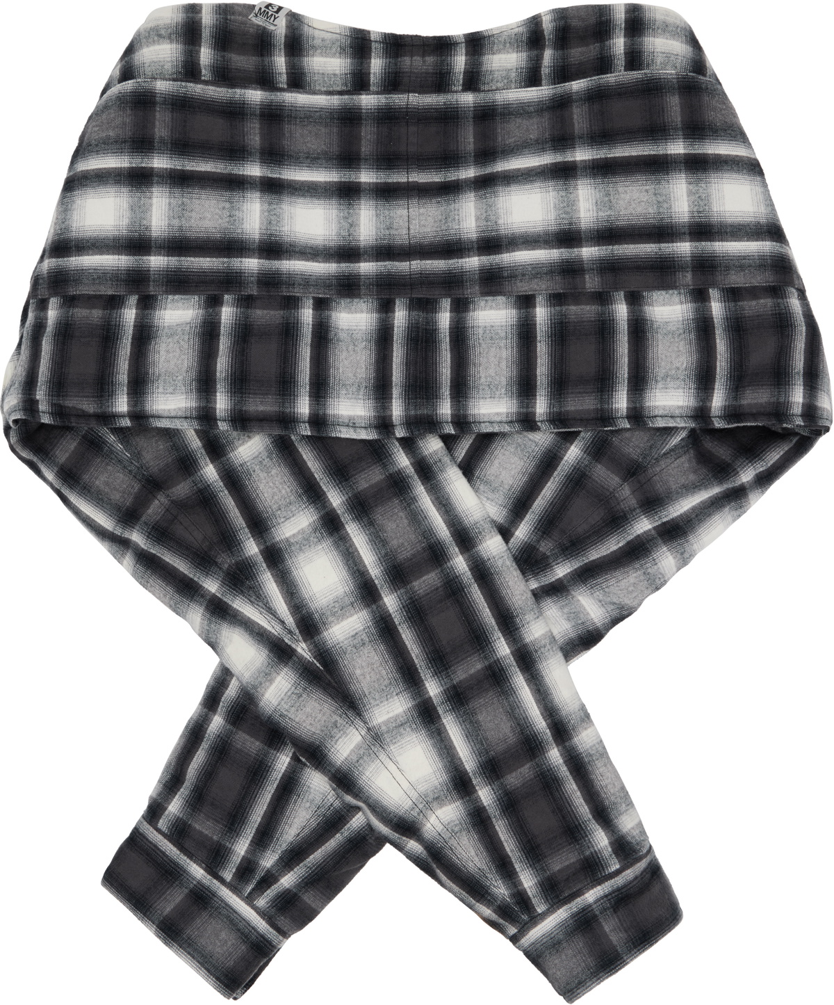 Maison MIHARA YASUHIRO Gray & White Shirt Sleeve Scarf