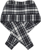 Maison MIHARA YASUHIRO Gray & White Shirt Sleeve Scarf