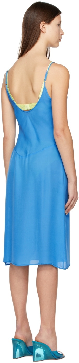 Araks Blue Cadel Slip Mid Length Dress