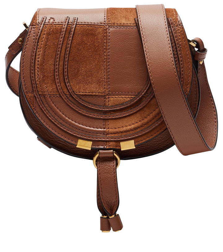 Photo: Chloé Marcie Small leather and suede crossbody bag