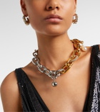 Rabanne Punk XL Link Small embellished earrings