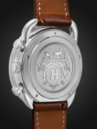 Hermès Timepieces - Arceau Automatic Chronograph 42mm Stainless Steel and Leather Watch, Ref. No. W404113WW00