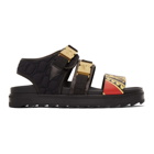 Versace Black Buckle Sandals