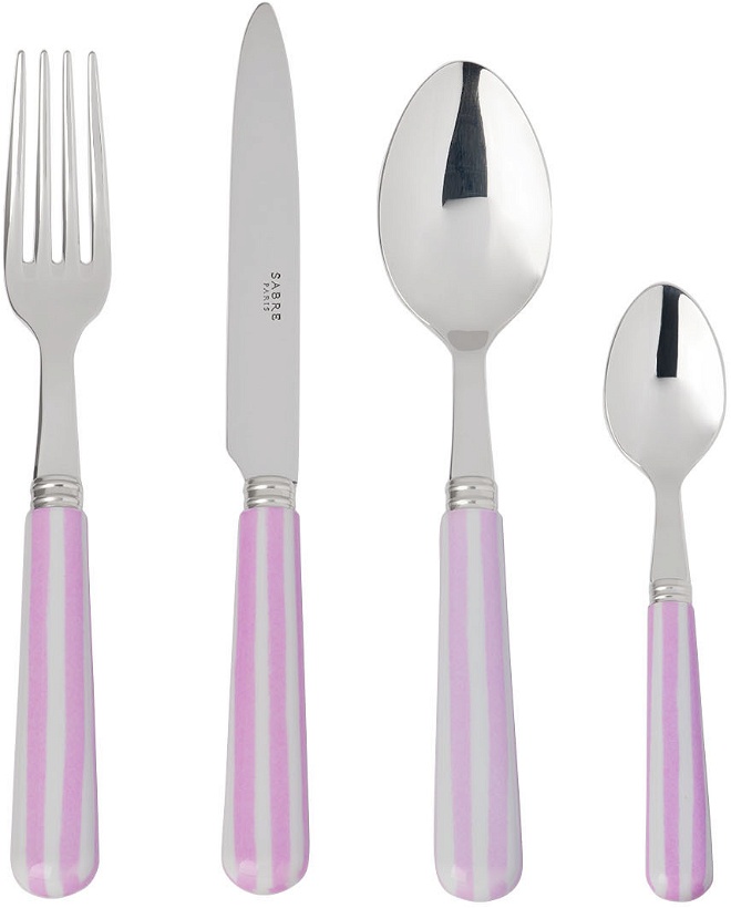 Photo: Sabre Pink Transat 24-Piece Cutlery Set