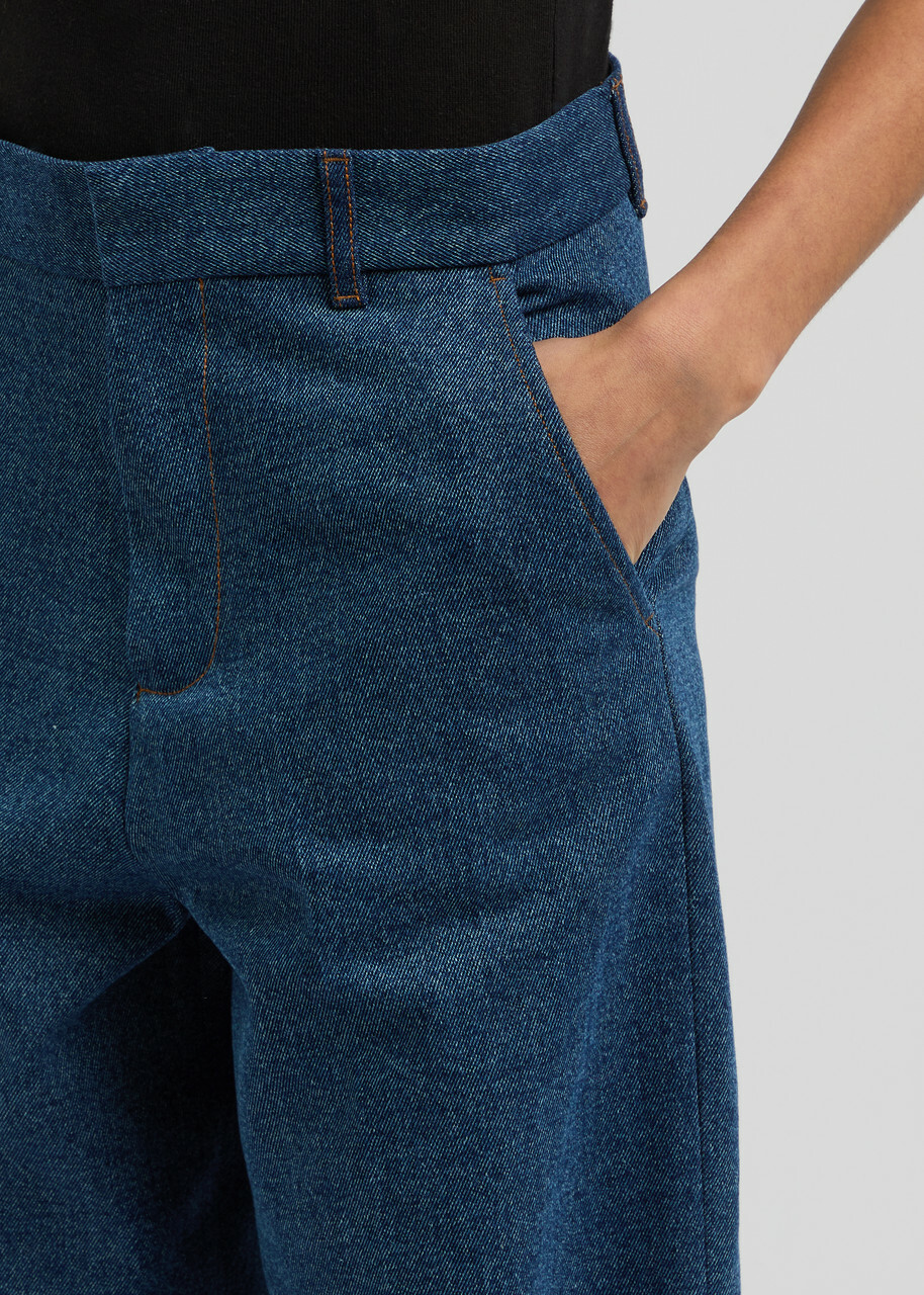 Bettter Atlas Wide-leg Denim Trousers Navy