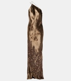 The Sei One-shoulder silk velvet gown