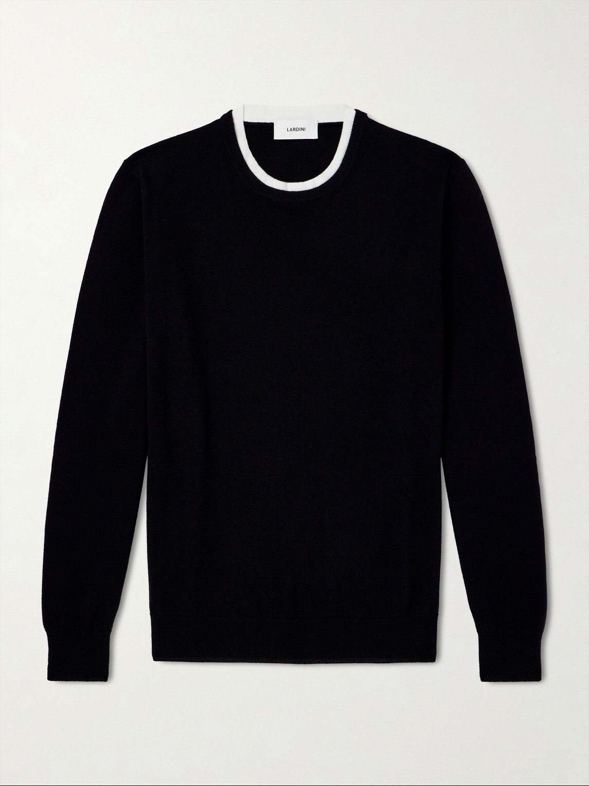 Lardini - Wool and Cashmere-Blend Sweater - Black