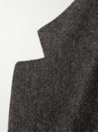 De Petrillo - Slim-Fit Wool-Blend Flannel Suit Jacket - Brown