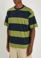 Ymc Triple Stripe Cotton T-shirt Green