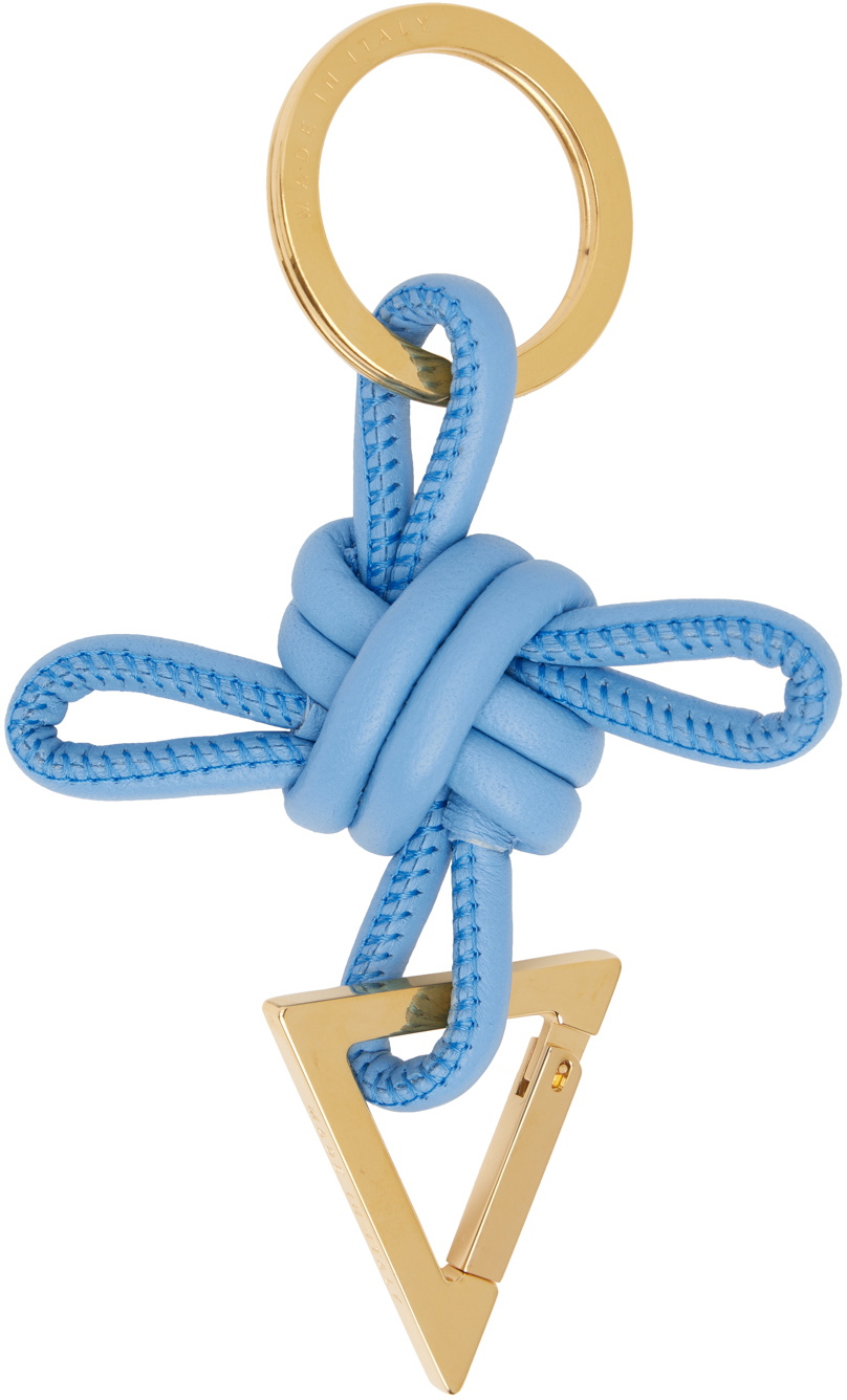 Bottega Veneta Blue Triangle Key Ring Bottega Veneta