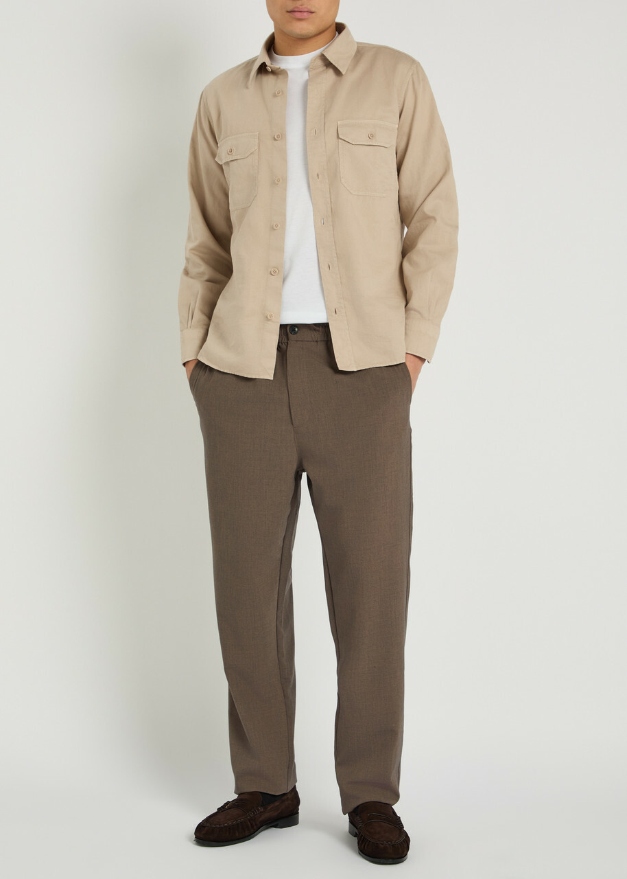 Tom Ford Cotton and Linen-blend Shirt Beige