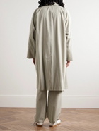 ATON - Balmacaan Cotton-Shell Coat - Gray