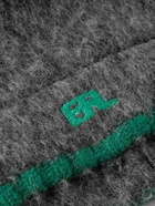 ERL - Logo-Embroidered Brushed Wool-Blend Beanie