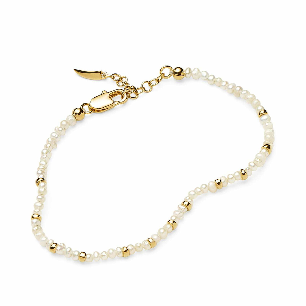 Missoma Women's Micro Pearl Beaded Bracelet in Gold