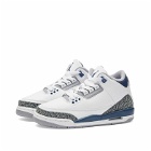 Air Jordan 3 Retro GS Sneakers in White/Midnight Navy/Cement Grey