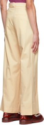 King & Tuckfield Off-White Wide Leg Trousers