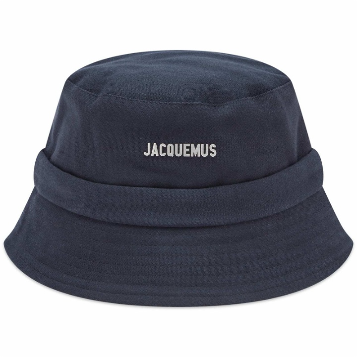 Photo: Jacquemus Men's Le Bob Gadjo Bucket Hat in Dark Navy
